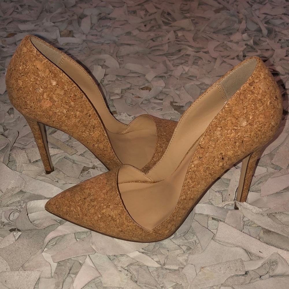 Cork D’Orsay Nude Pumps